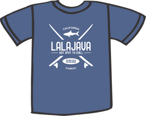 Lalajava T-Shirt Shark Crossed Boards